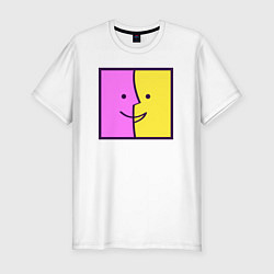 Мужская slim-футболка Позитивный квадрат