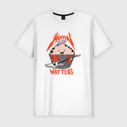 Футболка slim-fit Muffin else matters, цвет: белый