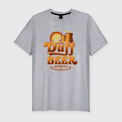 Футболка slim-fit Duff beer brewing, цвет: меланж