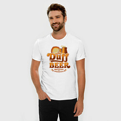 Футболка slim-fit Duff beer brewing, цвет: белый — фото 2