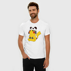 Футболка slim-fit Pika panda, цвет: белый — фото 2