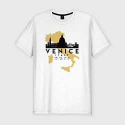 Футболка slim-fit Итальянская Венеция, цвет: белый