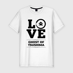 Футболка slim-fit Ghost of Tsushima love classic, цвет: белый