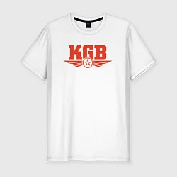 Футболка slim-fit KGB Red, цвет: белый