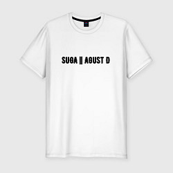 Футболка slim-fit SUGA Agust D, цвет: белый