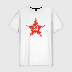 Футболка slim-fit USSR star, цвет: белый