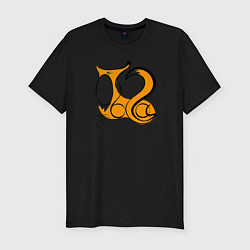 Футболка slim-fit Лиса Ольга макси, цвет: черный
