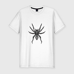 Мужская slim-футболка Страшный паук