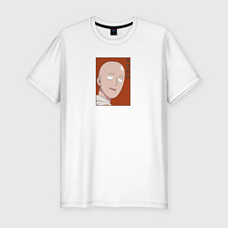 Футболка slim-fit Сайтама One punch man, цвет: белый