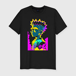 Мужская slim-футболка Bart Simpson - pop art