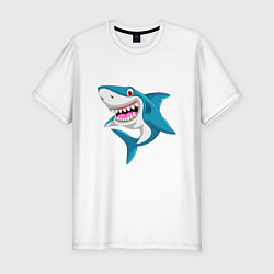 Мужская slim-футболка Улыбка акулы