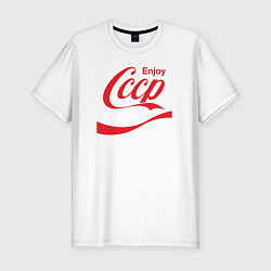 Футболка slim-fit СССР Enjoy, цвет: белый