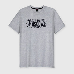 Футболка slim-fit City Moscow, цвет: меланж