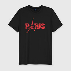 Мужская slim-футболка Paris love