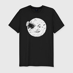 Мужская slim-футболка Путешествие на Луну