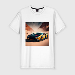 Футболка slim-fit Lamborghini Aventador, цвет: белый