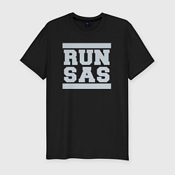 Мужская slim-футболка Run San Antonio Spurs