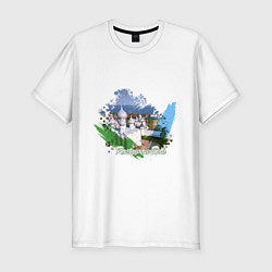 Футболка slim-fit Ростов-на-Дону Россия, цвет: белый