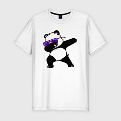 Мужская slim-футболка Dab panda