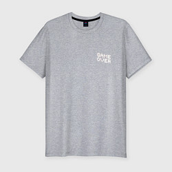 Футболка slim-fit Воксельный Гейм овер - мини, цвет: меланж