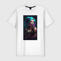 Мужская slim-футболка Jinx Arcane League of Legends