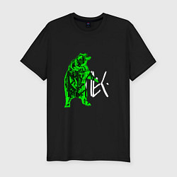 Мужская slim-футболка Славянский Велес-медведь