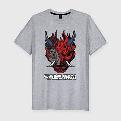 Футболка slim-fit Samurai logo, цвет: меланж