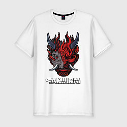 Мужская slim-футболка Samurai logo