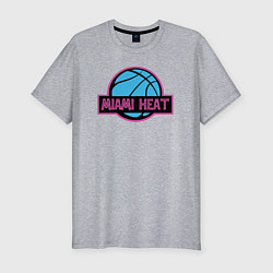 Футболка slim-fit Miami Heat team, цвет: меланж