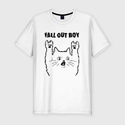 Мужская slim-футболка Fall Out Boy - rock cat