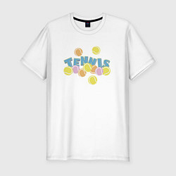 Мужская slim-футболка Теннисные мячи