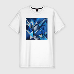 Мужская slim-футболка Геометрический абстрактный принт