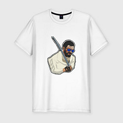 Мужская slim-футболка White samurai
