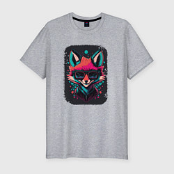 Мужская slim-футболка Playful fox