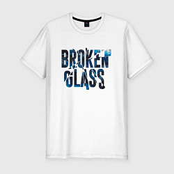 Футболка slim-fit Broken glass, цвет: белый