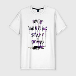 Мужская slim-футболка Stpp thinking start diong