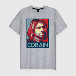 Футболка slim-fit Nirvana - Kurt Cobain, цвет: меланж