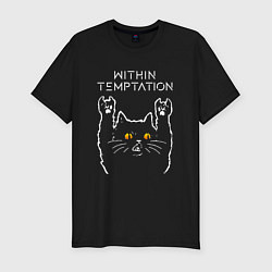 Мужская slim-футболка Within Temptation rock cat