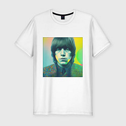 Мужская slim-футболка Brian Jones Pop Glitch Art