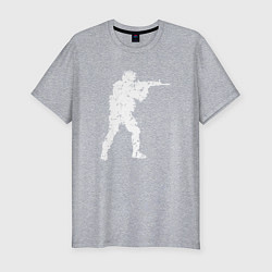 Мужская slim-футболка Soldier counter strike