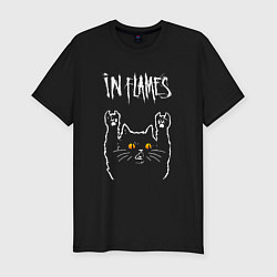 Футболка slim-fit In Flames rock cat, цвет: черный