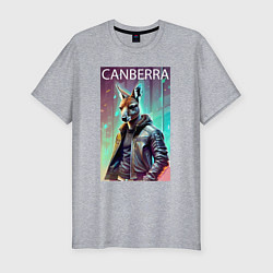 Мужская slim-футболка Кенгуру - Канберра - Австралия