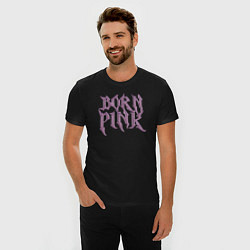 Футболка slim-fit Born pink Blackpink, цвет: черный — фото 2