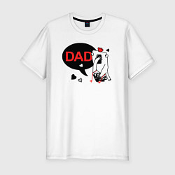 Мужская slim-футболка Dad cock