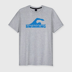 Мужская slim-футболка Swimming sport