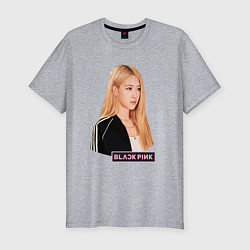 Футболка slim-fit Blackpink Rose music, цвет: меланж