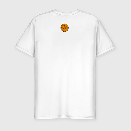 Мужская slim-футболка Баскетболист Барт / Белый – фото 2