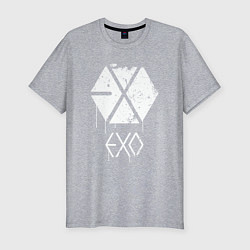 Мужская slim-футболка EXO лого