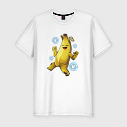 Мужская slim-футболка Банан с В-баксами Фортнайт