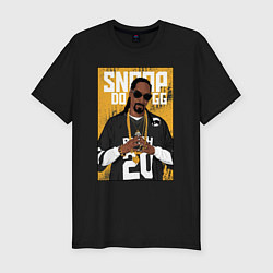 Футболка slim-fit Snoop dogg с цепями, цвет: черный